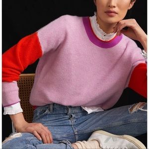 Anthropologie 100% Cashmere Maeve
Colorblocked Sweater